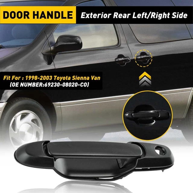 For 1998-2003 Toyota Sienna Door Handle Rear Sliding Door Left or Right Black