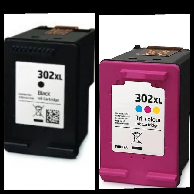 Cartucce "Originali Rigenerate" Hp 302Xl Bk + Hp 302Xl Colore