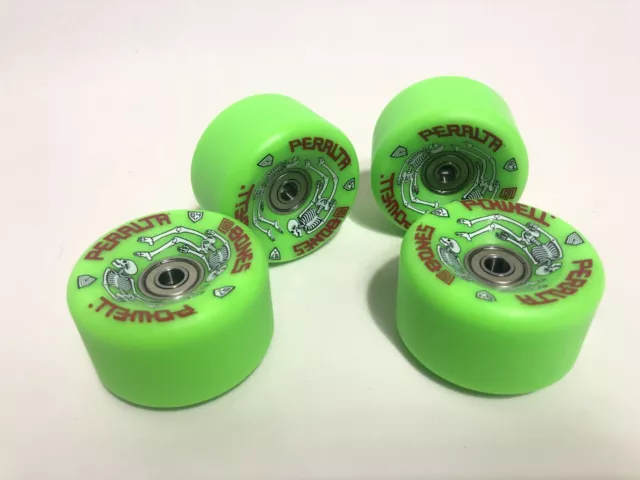 Powell Peralta G Bones Skate Wheels With Original 1980'S Nmb Bearings 64Mm 97A