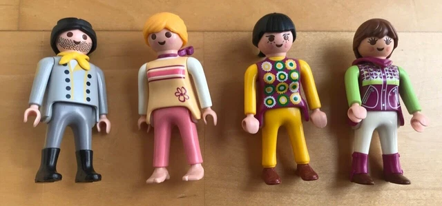 Playmobil - 4 Figuren - 1 Mann und 3 Frauen - Reiterin, Soldat