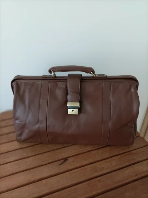 doktortasche Arzttasche Hebammentasche Eurotops Versand leder Braun Neu