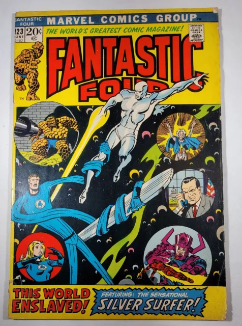 Fantastic Four # 123, Galactus Appearance, Marvel Comics, Lots of Photos, Nice !