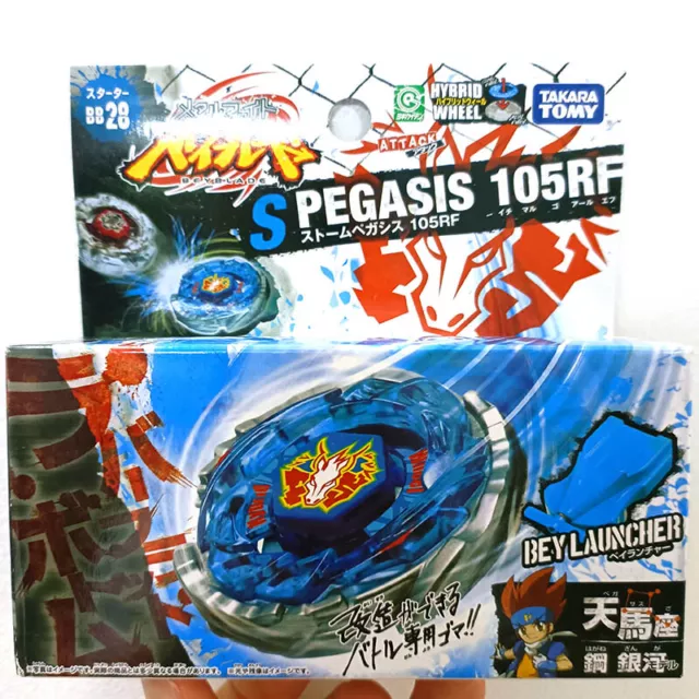 Tomy Takara Storm Pegasis 105RF Beyblade Metal Starter Launcher BB28 New In Box