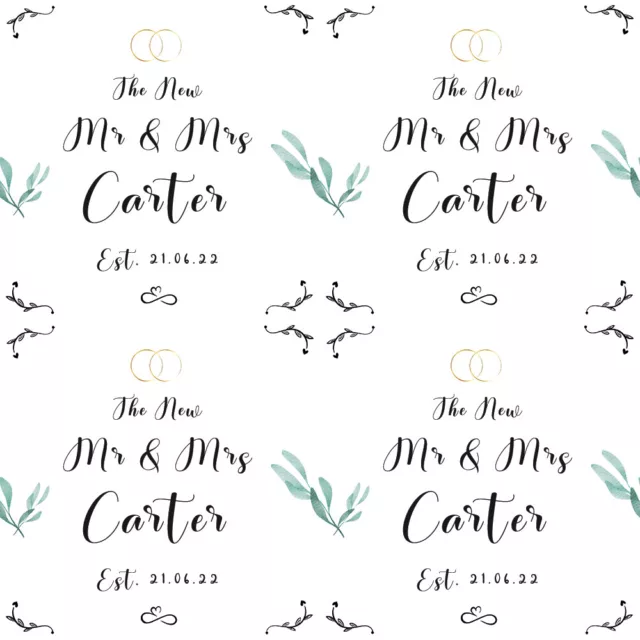Wedding Wrapping Paper,Mrs And Mrs Gift Wrap Sheet