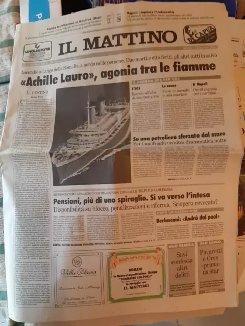 IL MATTINO n 325 del 1 Dic 1994 INCENDIO della, in SOMALIA, NAVE "ACHILLE LAURO"