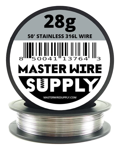 MWS - Stainless Steel 316L - 50 ft - 28 Gauge - Round Wire