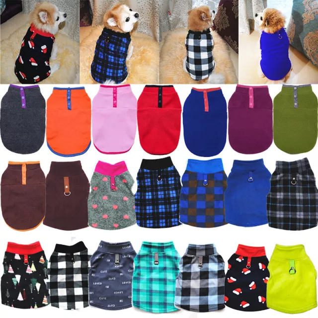 Warm Winter Dog Clothes Soft Fleece Dog Jacket Pet Coat Sweater Puppy Cat Jumper