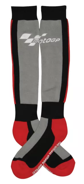 MotoGP RACE BOOT SOCKS 1 PAIR - BLACK / GREY - ONE SIZE