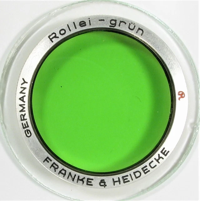 Filtro FRANKE & HEIDECKE verde Rollei 28,5 mm para anteriores TLR Rolleiflex