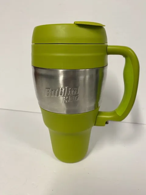 Green BUBBA KEG Travel Mug with Handle Insulated 32 oz Silver Bottle Opener