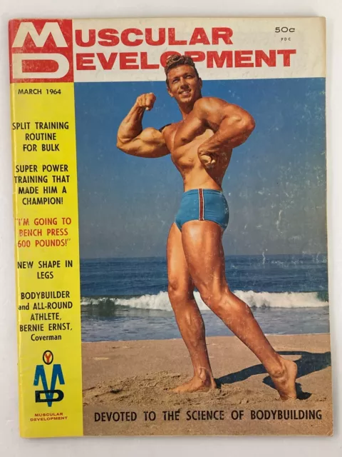 VTG Muscular Development Magazine March 1964 Vol 1 #3 Bernie Ernst No Label