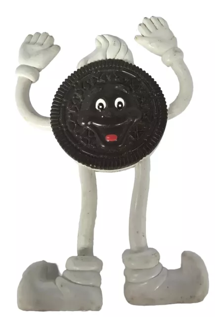 1998 Nabisco Oreo Cookie Man Promo Bendy Toy Figure Mascot 4.5"