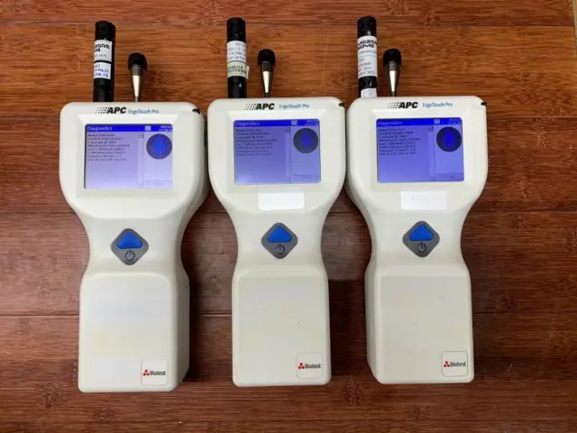 Lot of 3X APC Biotest Ergo Touch Pro 9306-01BT Airborne Particle Counter