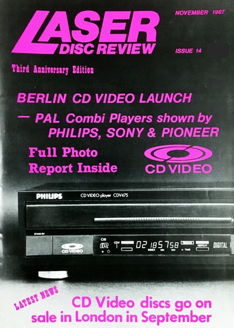 LASER DISC REVIEW Issue N0.14 Philips Sony Pioneer Movies Video Disc Reviews £7.99 - PicClick UK