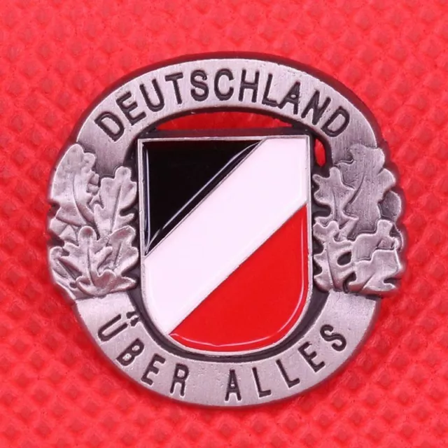 Germany Flag Pin Oak Leaves Brooch Vintage  Black Deutschland Badge Deutsche