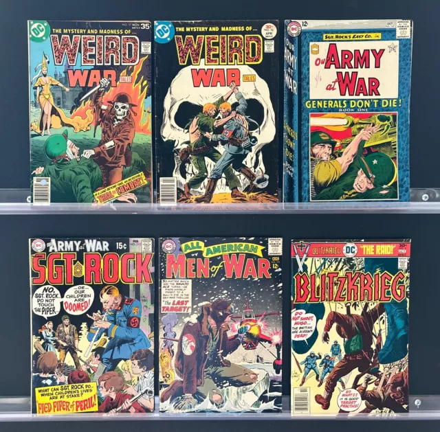 WAR COMICS LOT  Of 6-  1952 --1977-  DC