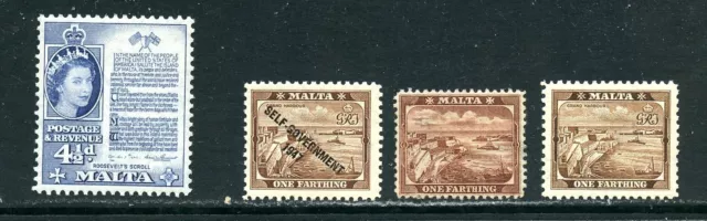 Lot 18183 Four Mint H Og Stamps From Malta Ship