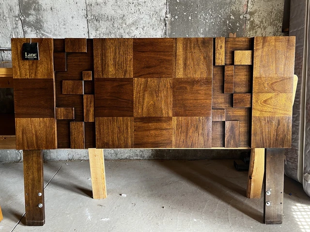 Antique Paul Evans Style Mid Century Headboard