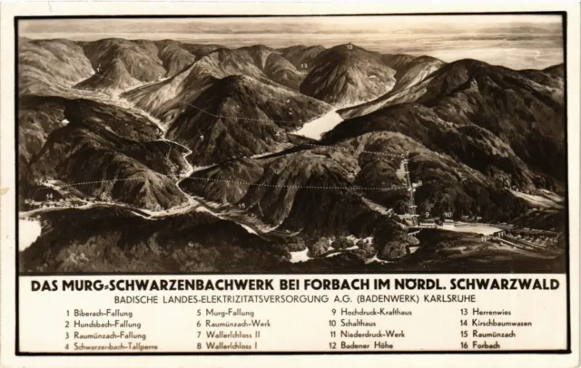 CPA AK Forbach - Das Murg-Schwarzenbachwerk b. Forbach GERMANY (910444)