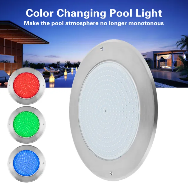 Portable Led Swimming Pool Light Dc 12v Multi-color Spa Rgb Lamp W/ Controller
