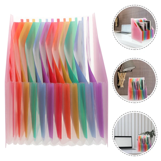 Dossier Extensible Uxcell – Lot De 2 – Format A4 – Organiseur De Bureau Rose