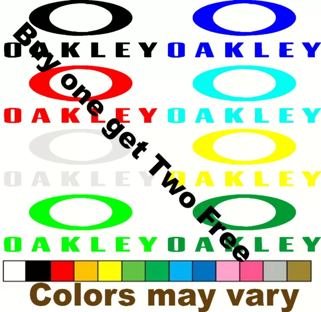  decal Pack of 2 3' Stickers - Oakley Logo Sticker Graphic - Die  Cut Sticker, High Resolution Top Grade Vinyl : Sports & Outdoors