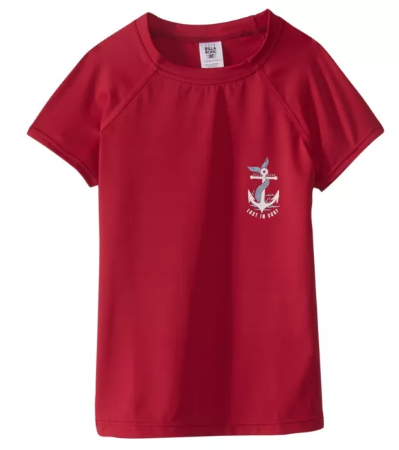 Billabong Big Girls S Short Sleeve Rash Guard UV Swim Shirt Sol Searcher Anchor