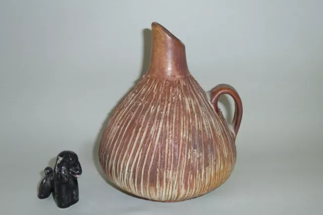 50er Vase rare Studiokeramik LU KLOPFER 828 Töpferei Lipp Mering mid century