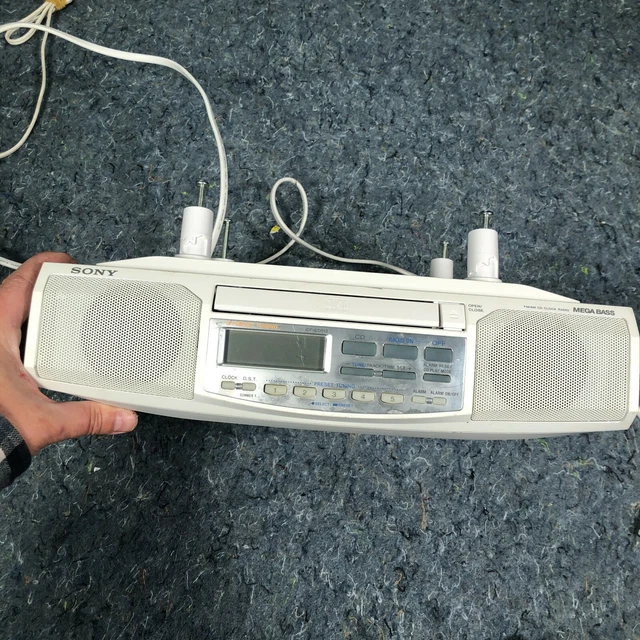 SONY ICFCD513 UNDER Counter Clock Radio AM/FM CD Mega Bass