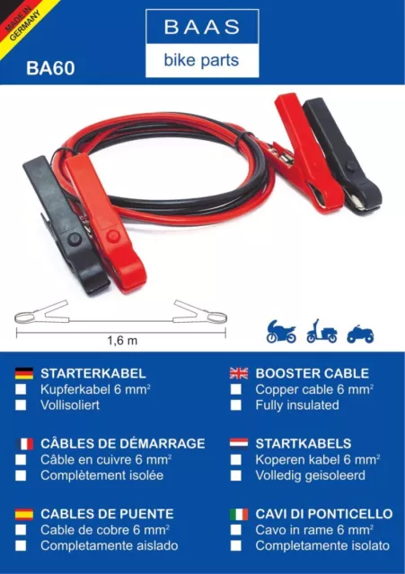 BAAS-BA60 Fahrzeug-Anschlusskabel EC5-Stecker für EC5-Kupplung 2 x 120 mm