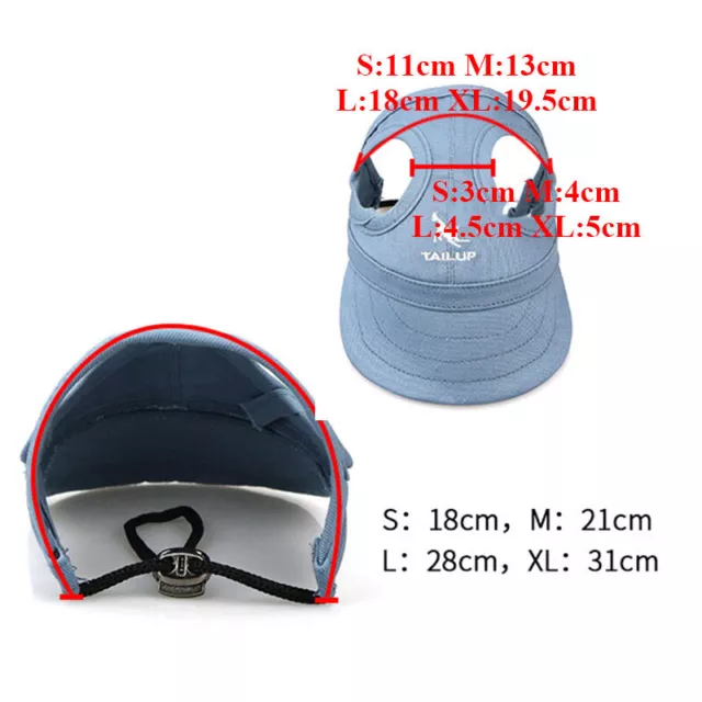 Dog Hat Pet Baseball Cap Puppy Cat Beach Outdoor Sport Visor Cap with Ear Holes 2