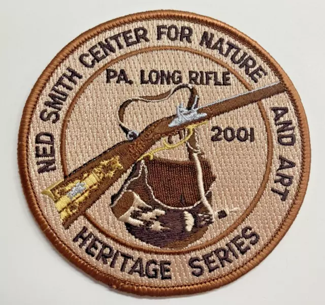 2001 Ned Smith Center for Nature & Art Heritage series patch  PA Long Rifle