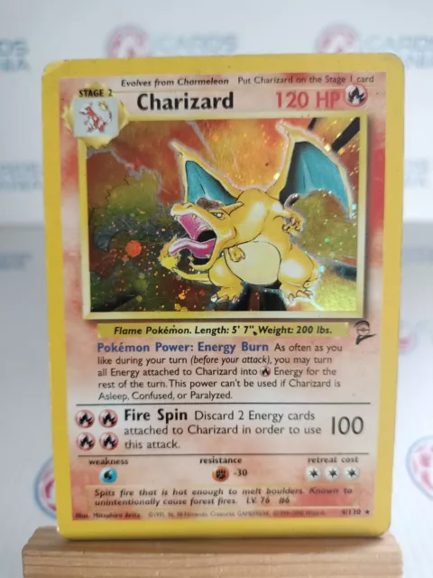 Pokemon Card Charizard 4/130 Base Set 2 Rare Holo 1999-2000 WOTC (15)