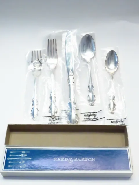 Reed & Barton English Crown Silverplate Flatware 5 piece Place Setting VTG NOS