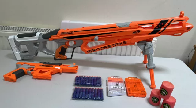 Nerf Accustrike Raptorstrike Bundle Falcon Fire, Magazines, Darts & Targets