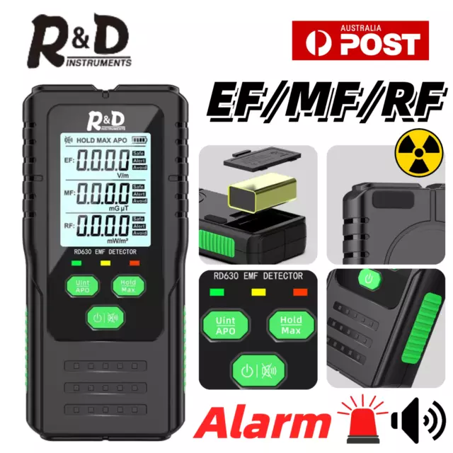 Digital Electromagnetic Radiation Detector Magnetic Field EMF RF Meter Tester AU
