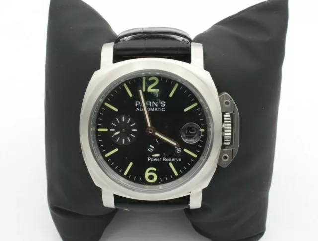 PARNIS PO717 MARINA Militare Men s Watch Automatic Power Reserve Display 44mm 153.65 PicClick UK