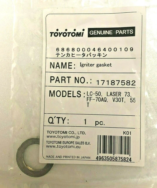 Toyotomi Laser Heater Peep Window Gasket #20475881 – For Laser 56, 73, 560, 730