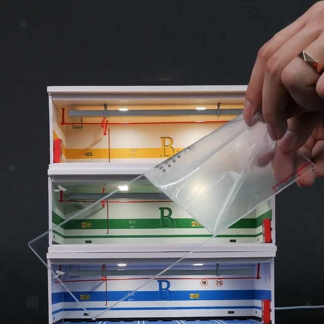 Vitrine De Présentation Pour Voitures Miniatures 1/64 – Garage En PP, Parking Simulé Pour Collectionneurs