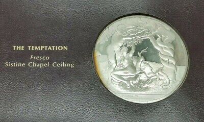 Franklin Mint Genius of Michelangelo PF .925 Silver Medal-The Temptation