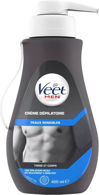 Veet Men - Crème Dépilatoire Homme - Peaux Sensibles - 400 ml