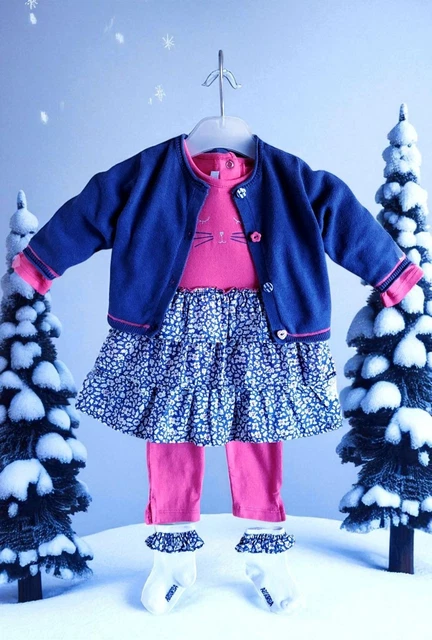 Ensemble 4 Pièces Orchestra Bébé Fille Motif étoiles - Taille 6 Mois, Neuf Jamais Porté
