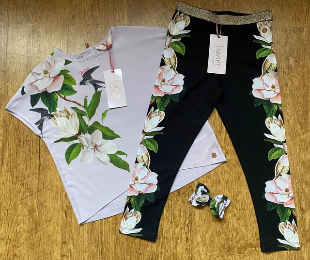 BNWT Ted Baker 4-5 years top and legging outfit floral set new designer bow Opal