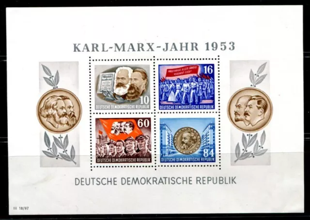 Ddr 1953 Block9Yii ** Postfrisch 160€(C0329