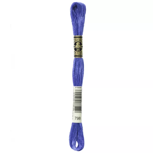 Paquete de 12 DMC 6 hilos bordado algodón 8,7 yardas azul oscuro Delft 117-798