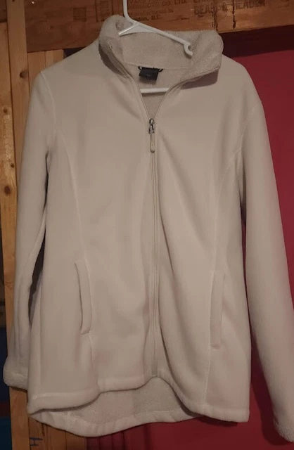 32 degree Heat women’s fleece/faux Fur jacket Ivory size M NWT