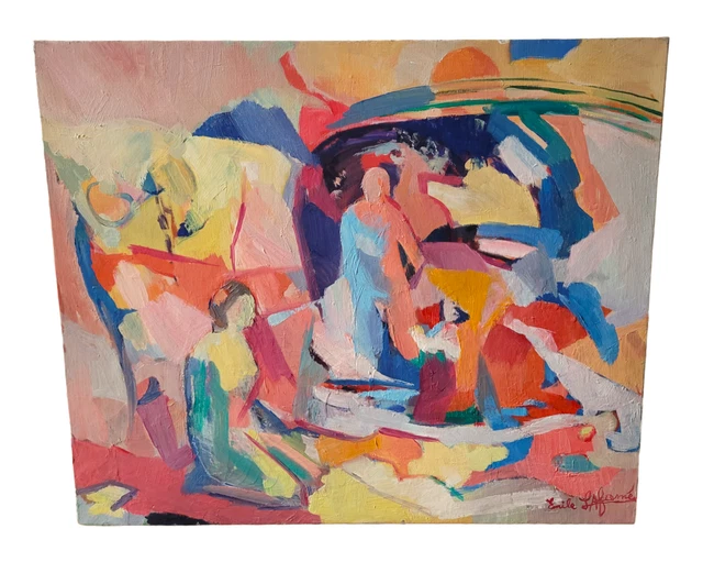 Emile Lafamé (1934-2017) - "Night Dreams" - 1975 - oil on canvas