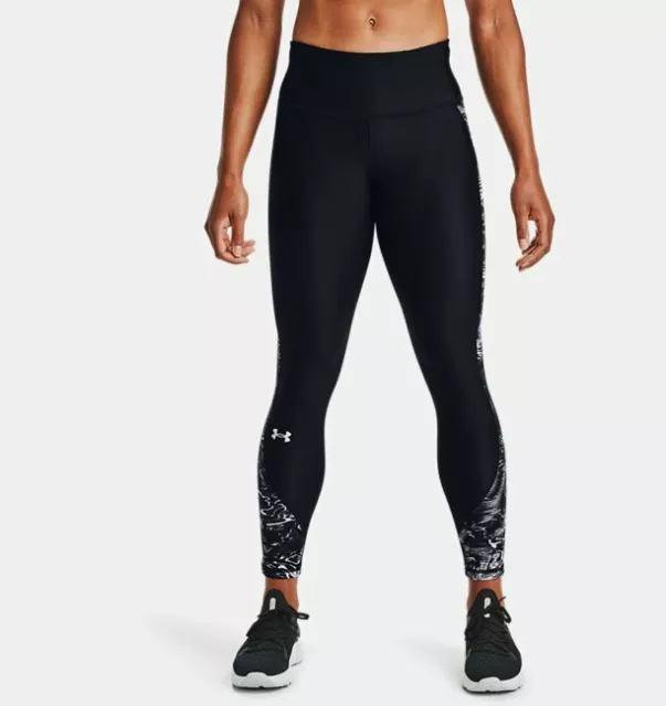 Under Armour Women's Heatgear Hi Rise 7/8 Leggings Black Size Xs #1356383-Nwt