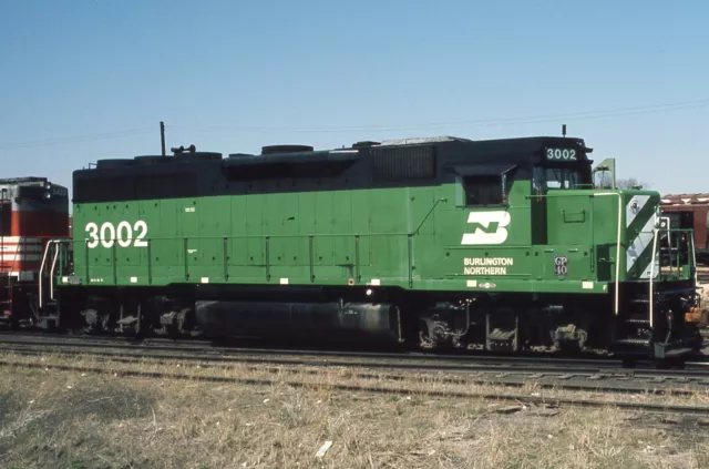 Duplicate Slide BN Burlington Northern GP40 #3002 Pacific Jct IA 1972 Ex-CB&Q
