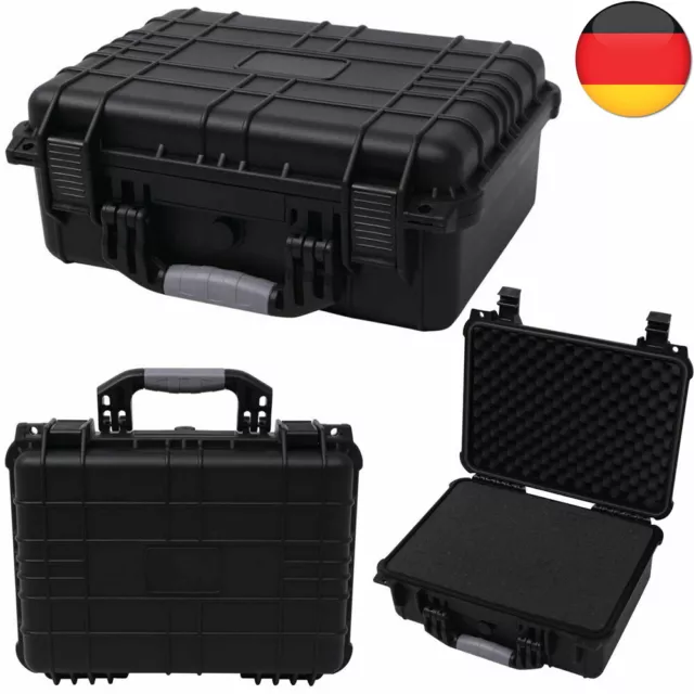 Outdoor Case Polizei Kamera Objektiv Foto Schutz Koffer mit Schaumstoff Schwarz